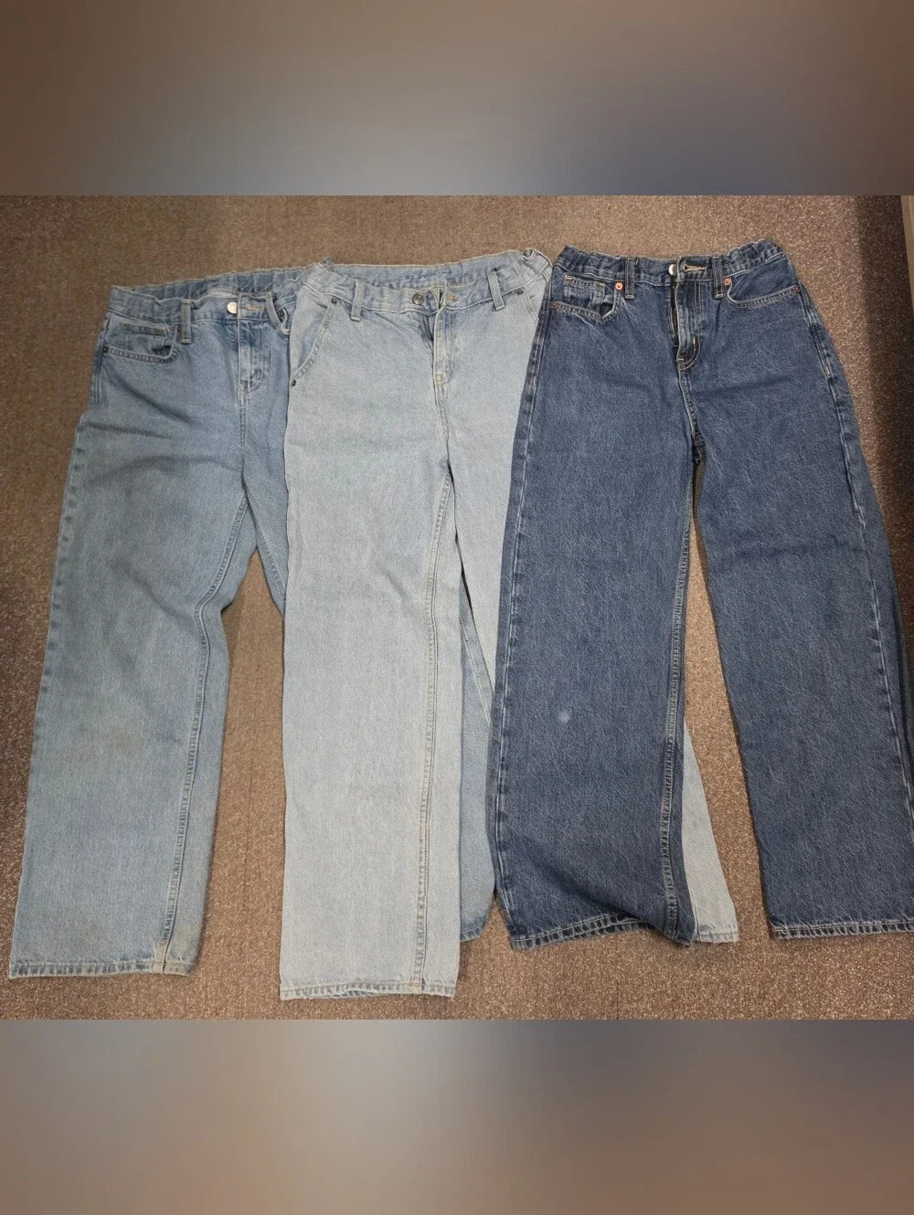 Old Navy Boys Denim Jeans Size 14 - Multiple Washes, Baggy and Super Baggy